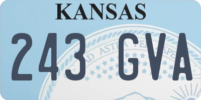 KS license plate 243GVA