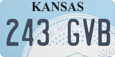 KS license plate 243GVB