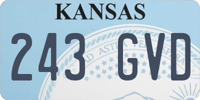 KS license plate 243GVD