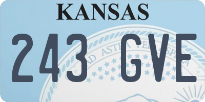 KS license plate 243GVE