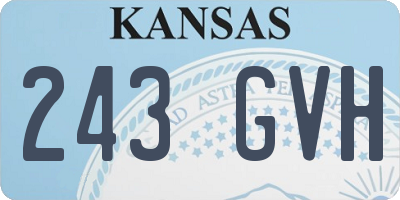 KS license plate 243GVH