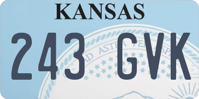 KS license plate 243GVK