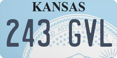 KS license plate 243GVL