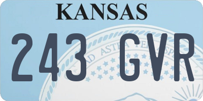 KS license plate 243GVR