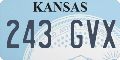 KS license plate 243GVX