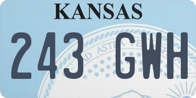 KS license plate 243GWH