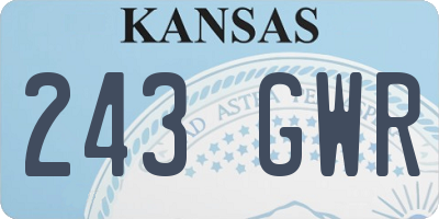KS license plate 243GWR