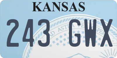 KS license plate 243GWX