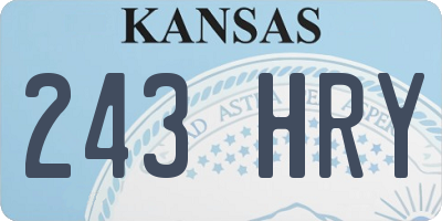 KS license plate 243HRY