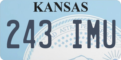 KS license plate 243IMU