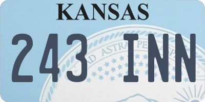 KS license plate 243INN