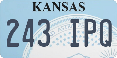 KS license plate 243IPQ