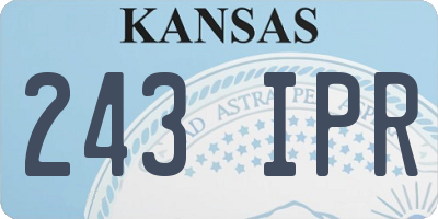 KS license plate 243IPR