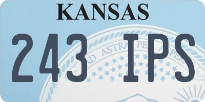 KS license plate 243IPS