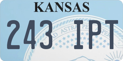 KS license plate 243IPT