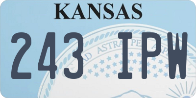 KS license plate 243IPW