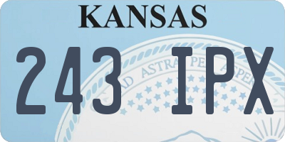 KS license plate 243IPX