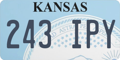 KS license plate 243IPY