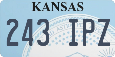 KS license plate 243IPZ