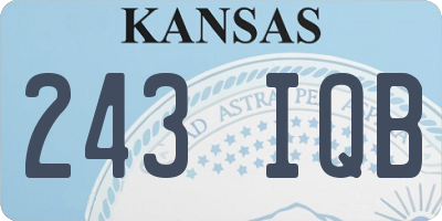 KS license plate 243IQB