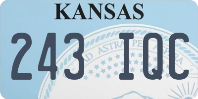 KS license plate 243IQC