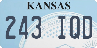 KS license plate 243IQD