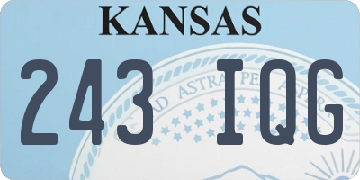 KS license plate 243IQG