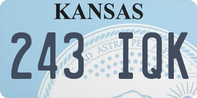 KS license plate 243IQK