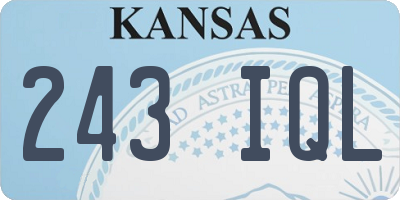 KS license plate 243IQL