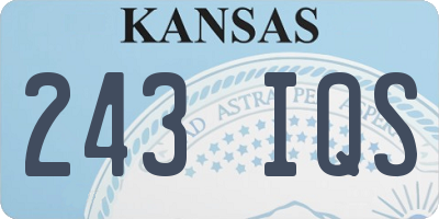 KS license plate 243IQS