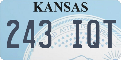 KS license plate 243IQT