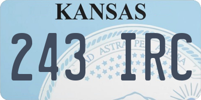 KS license plate 243IRC