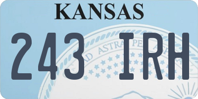 KS license plate 243IRH
