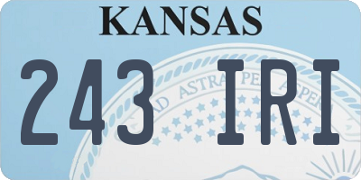 KS license plate 243IRI