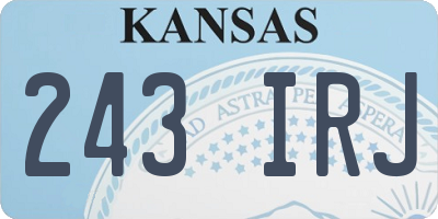 KS license plate 243IRJ
