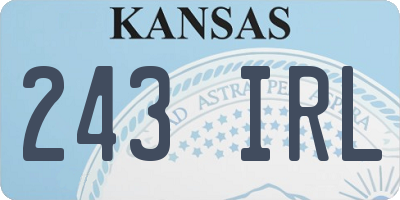 KS license plate 243IRL