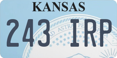 KS license plate 243IRP