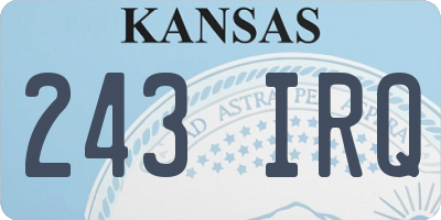 KS license plate 243IRQ