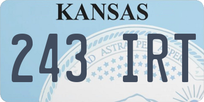 KS license plate 243IRT