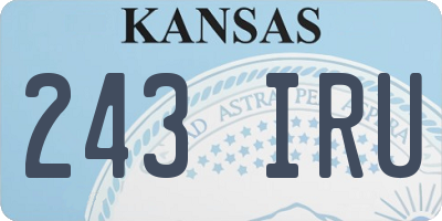 KS license plate 243IRU