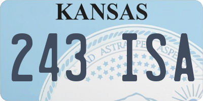 KS license plate 243ISA
