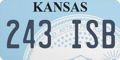 KS license plate 243ISB