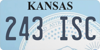 KS license plate 243ISC