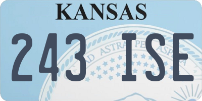 KS license plate 243ISE