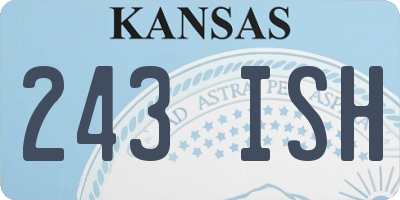 KS license plate 243ISH