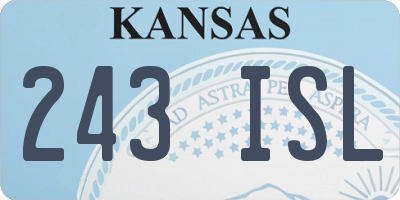 KS license plate 243ISL