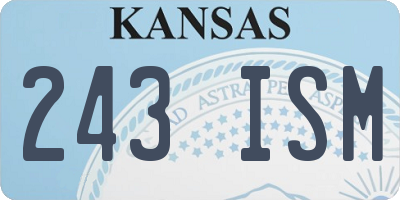 KS license plate 243ISM