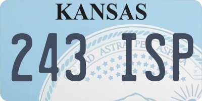 KS license plate 243ISP
