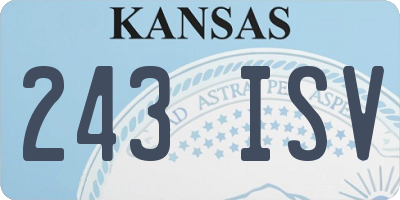 KS license plate 243ISV