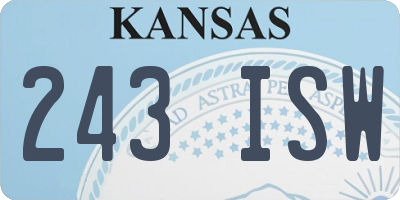 KS license plate 243ISW